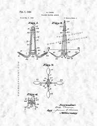 Folding Grapnel Anchor Patent Print Gunmetal Parchment