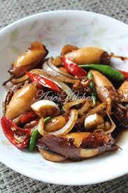 Azie Kitchen Sotong Goreng Kicap Mudah Dan Sedap Malay Food Seafood Dishes Squid Recipes