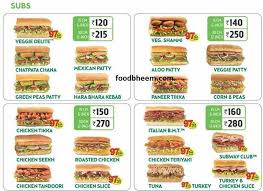 Subway Hitech City Menu Chicken Teriyaki Subway Chicken