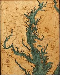 my mappy place wooden 3d map of the chesapeake bay