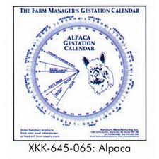 Gestation Calendar Alpaca