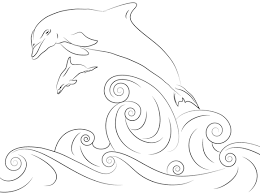 Dolphins Jumping Out Of Water Coloring Page Dolphin Coloring Pages Coloring Pages Dolphin Drawing
