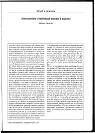 Studi e ricerche Arte popolare e intellettuali durante il nazismo