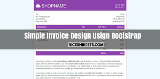 Simple Invoice Design Usign Bootstrap