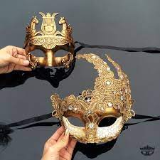 Maskerade Maske Fur Paare Maskerade Maske Fur Sie Und Ihn Romische Maske Maske Aus Goldbronze Maskerade Fur H Masken Maskenball Masken Venezianische Masken
