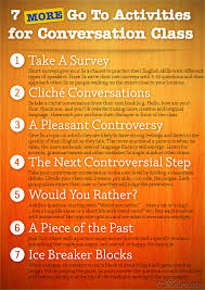 7 More Activities For Conversation Class Teaching Teaching English Speaking Activities