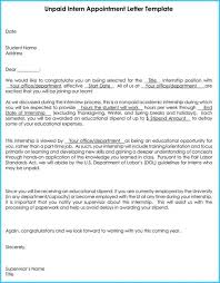 Use our free intern cover letter sample to get started. Sample Internship Offer Appointment Letters 7 Templates Formats