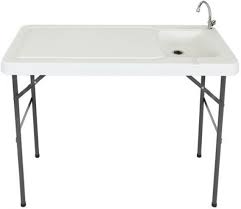 Portable Fish Cleaning Station Table Board Game Sink Hunting Camping Washing Outdoor Sinks Camping Kitchen Table Fish Cleaning Table