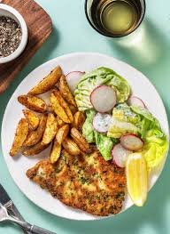 Knuspriges Krauterschnitzel Rezept Hellofresh Rezept Rezepte Schnitzel Rezepte Deutsche Kuche Rezepte