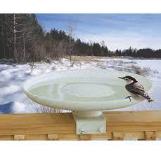 Attract birds with drinking water in cold weather. Api Kozybird Spa Heated Bird Bath With Deck Mount K67301