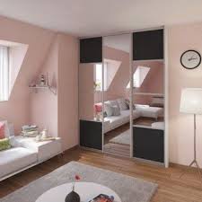 Porte De Placard Coulissante Gris Graphite Miroir Spaceo L 67 X H 250 Cm Leroy Merlin Porte Placard Coulissante Porte Placard Placard Coulissant