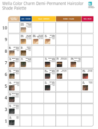 Start studying ion colour chart. Wella Color Charm Demi Permanent Hair Color Shade Pallete Wella Color Charm Hair Color Chart Wella Color