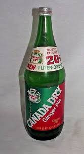 It is in excellent condition for its age! Canada Dry Ginger Ale Bottle Green Glass Vtg Pop Soda 1 Liter 33 8 Oz Deposit Canadadry Ginger Ale Ale Dry Ginger