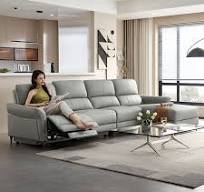 Koleksi Mewah Sofa Kursi Kulit Warna Abu-abu G001 Pabrikan ...