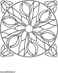 Een glas in lood kleurplaat voor kerst inkleuren die ingesmeerd werd met met slaolie. Mandala Informati En Kleurplaten