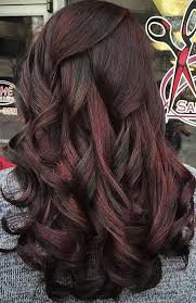 Black And Dark Red Highlights Pin On Beauty