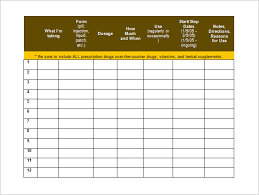 Daily Medication Schedule Template Printable Schedule Template