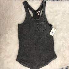 Billabong Tops Womens Billabong Black Distressed Tank Top Poshmark