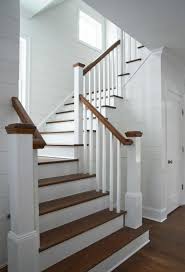 Still your railing is among the first items that people see when they reach your current home. Wooden Square Plain Stair Balusters White Primed Spindles For Modern Staircase Farmhouse Stairs Modern Farmhouse Staircase House Stairs