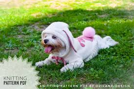 Knitting Pattern Easter Bunny Hoodie For Dog Size L Pdf Easterdog Pattern Knitting Diy Easter Dog Sweater Pattern Small Dog Sweaters Cute Dog Clothes
