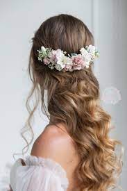 Flower Hair Comb Blush Flower Hair Comb Flower Hair Clip Bridal Flower Hair Comb Bridal Flower Hair Wedding Flower Hair Clip En 2021 Peinados Para Novias Boda Civil Peinados De Novia