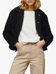 Whistles Utility Borg Cord Jacket Black