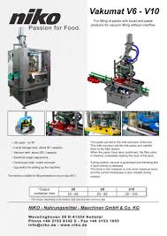 Click to ask quotation, receive quotation and create purchase order. Niko Brochure Niko Nahrungsmittel Maschinen Gmbh Co Kg Pdf Catalogs Technical Documentation Brochure