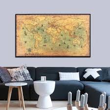 Great savings & free delivery / collection on many items. Vintage The World Map Nautical Ocean Sea Maps Retro Old Paper Poster Wall Chart Sticker Antique Home Decor Map World Sticker Wall Stickers Aliexpress