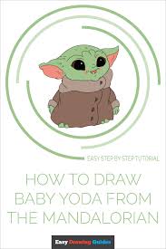 Yoda is wrinkled because it's old, isn't it? How To Draw Baby Yoda From The Mandalorian Really Easy Drawing Tutorial