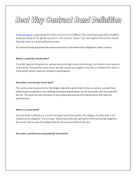 Maybe you would like to learn more about one of these? Best Way Contract Bond Definition Flip Book Pages 1 2 Pubhtml5