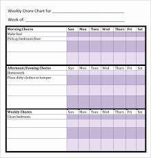 Sample Chore Charts For Families Fresh Chore Chat Template