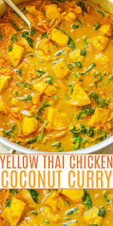 Add coconut milk and water. Thai Yellow Curry Recipe With Chicken Averie Cooks
