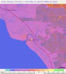 » time zone, » political map, » natural map, » kuala selangor on night map & » google map. Elevation Of Kuala Selangor Malaysia Elevation Map Topography Contour