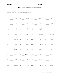 The worksheets will help you to understand the molecules and atoms as well. Balancing Chemical Equations Practice Worksheet With Answers How To Balance Equations Printable Chemical Equation Practices Worksheets Balancing Equations