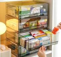 Large-capacity transparent medicine box drawer-type storage box medicine  storage cabinet household stackable storage rack - AliExpress
