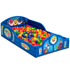 Adjust and jam™ basketball set. Baby Shark Plastic Sleep And Play Toddler Bed With Attached Guardrails By Delta Children Walmart Com Walmart Com