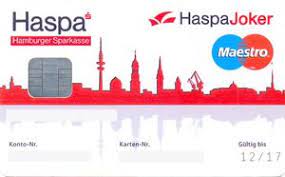 Haspa online banking login pic. Bank Card Haspa Joker Maestro Haspa Hamburger Sparkasse Germany Federal Republic Col De Ms 0150 01
