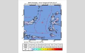 Pusat gempa berada di darat. Gempa Bumi Goyang Sulawesi Utara