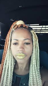 Platinum Blonde Black And Blonde Box Braids Mixed Mixed Color Box Braids Box Braids Twist Styles Single Braids Hairstyles