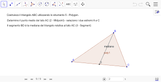 Questo lato prende il nome di base, e l'altezza si dice essere relativa a quel lato stesso. Mediana Di Un Triangolo Geogebra