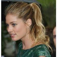 Celebrity Hairstyles News Doutzen Kroes Cute And Messy Ponytail Sporty Hairstyles Hair Beauty Haute Hair