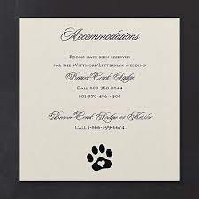 Puppy Love Accommodation Card Dog Lovers Wedding Accommodations Card Puppy Love