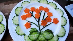 This salad was and maybe still is the most traditional dish for the home new year celebration for russian people, and some other family holidays also. Super Salad Decoration Ideas Vegetable Plate Decoration Video For Beginners Youtube
