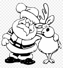 Christmas clip art coloring pages. Christmas Black And White Reindeer Christmas Clipart Funny Christmas Coloring Pages Free Transparent Png Clipart Images Download