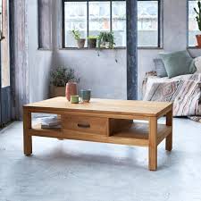 Toutes nos tables basses salon sont confectionnées à base de bois massif (comme le teck), de qualité, recyclés. Table Basse En Teck 110 X 60 Cm Meuble 2 Tiroirs De Salon Tikamoon