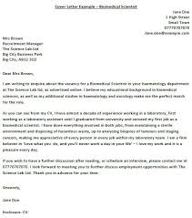 I was excited to learn about the position of clinical laboratory scientist in your institute. Biomedical Scientist Cover Letter Example Icover Org Uk