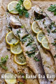Whole Oven Baked Sea Bass Recipe Happy Foods Tube Recipe Sea Bass Recipes Baked Sea Bass Whole Sea Bass Recipes