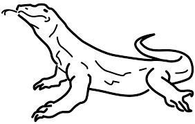 Komodo Dragon Coloring Page 1 Seni