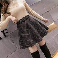 Skirts | Pleated Korean Plaid A Line Skirt Dark Academia Clothing For Women  | Poshmark