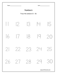 Print all 20 ( 1 to 20 ) numbers shown below in the free pdf book. Trace The Numbers 1 20 Worksheet